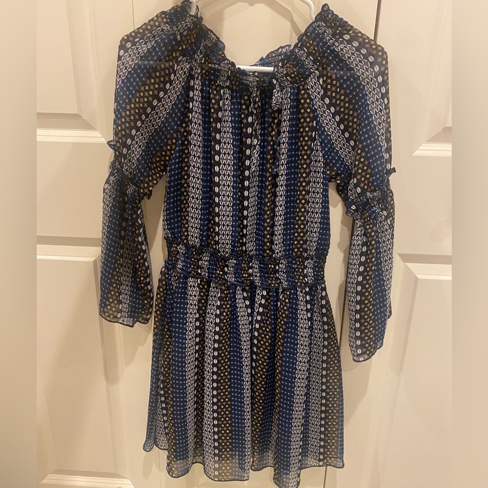 Patterned Fall Midi Long Sleeve Dress NWT Size XL (14)